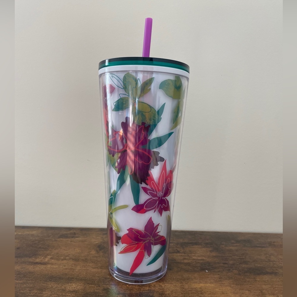Starbucks Spring 2022 White Floral Venti Tumbler - Picture 3 of 5